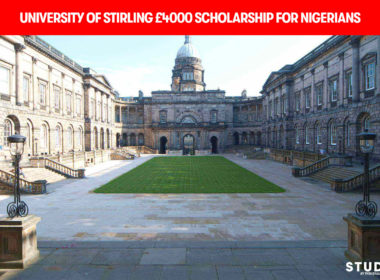 University of Stirling £4000 Scholarship For Nigerians